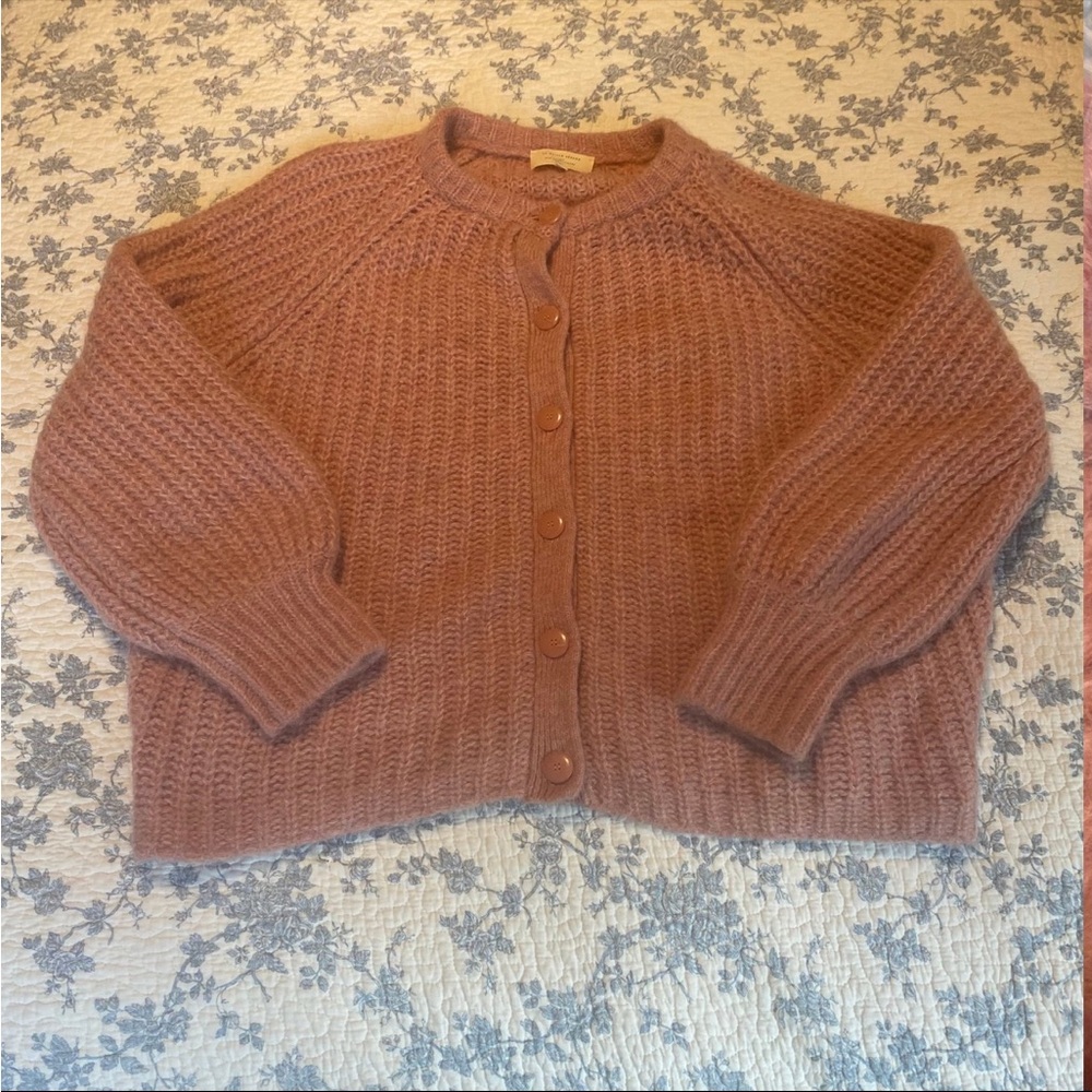 Elegant Knit Cardigan Sezane - mauve pink
